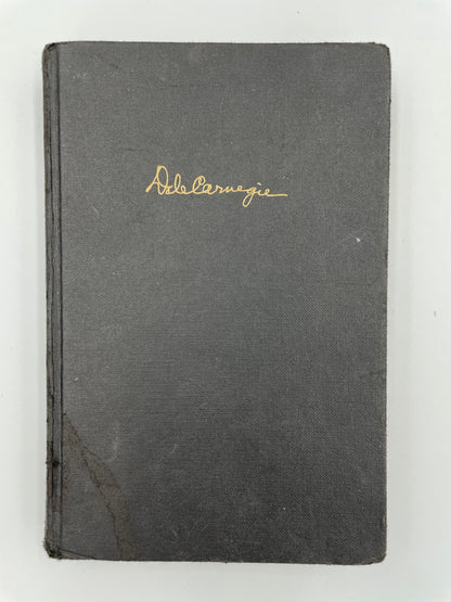 Old  book cover of 'How to Win Friends and Influence People'  by Dale Carnegie, 1st Edition