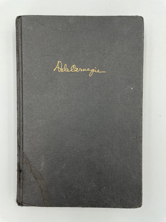 Old  book cover of 'How to Win Friends and Influence People'  by Dale Carnegie, 1st Edition