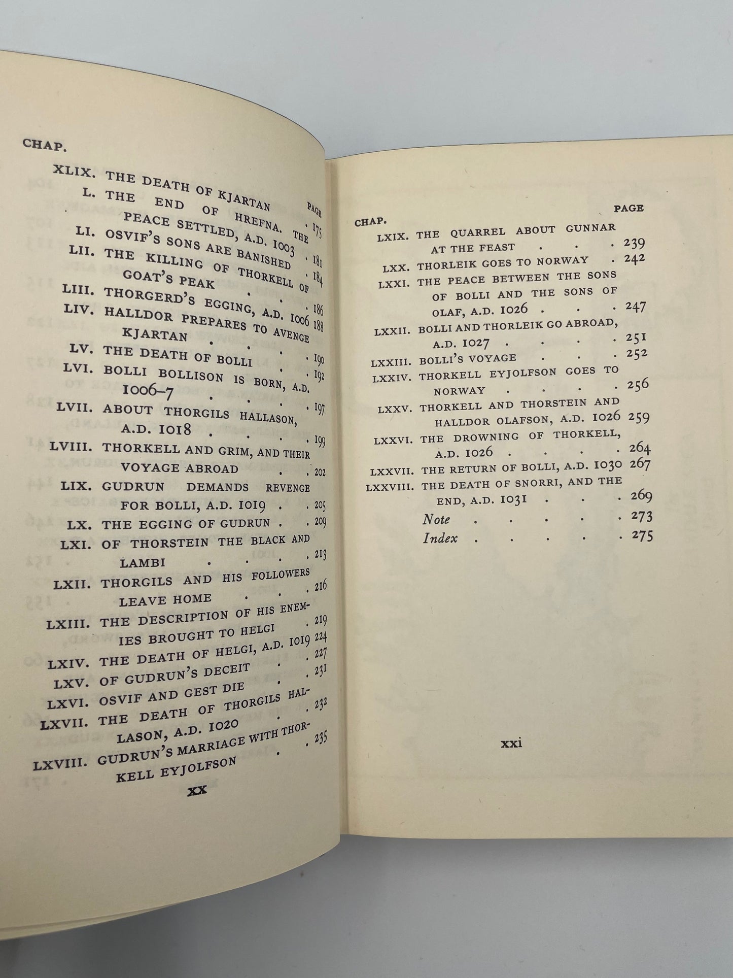 Contents pages from ‘The Laxdale Saga‘.