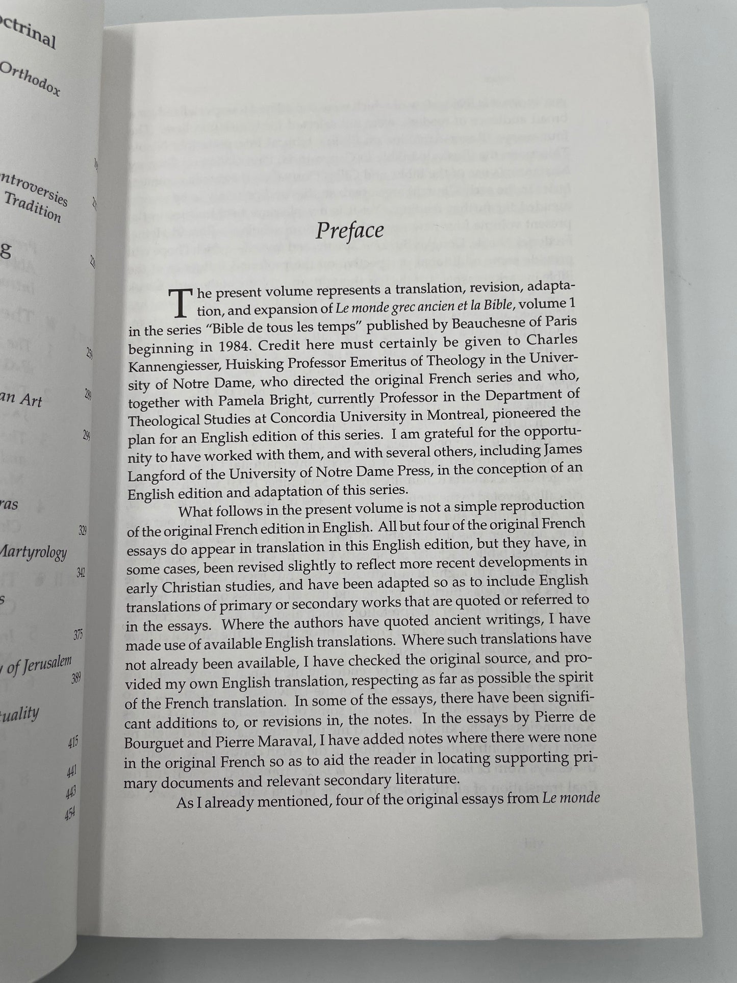 Preface from 'The Bible in Greek Christian Antiquity'. 