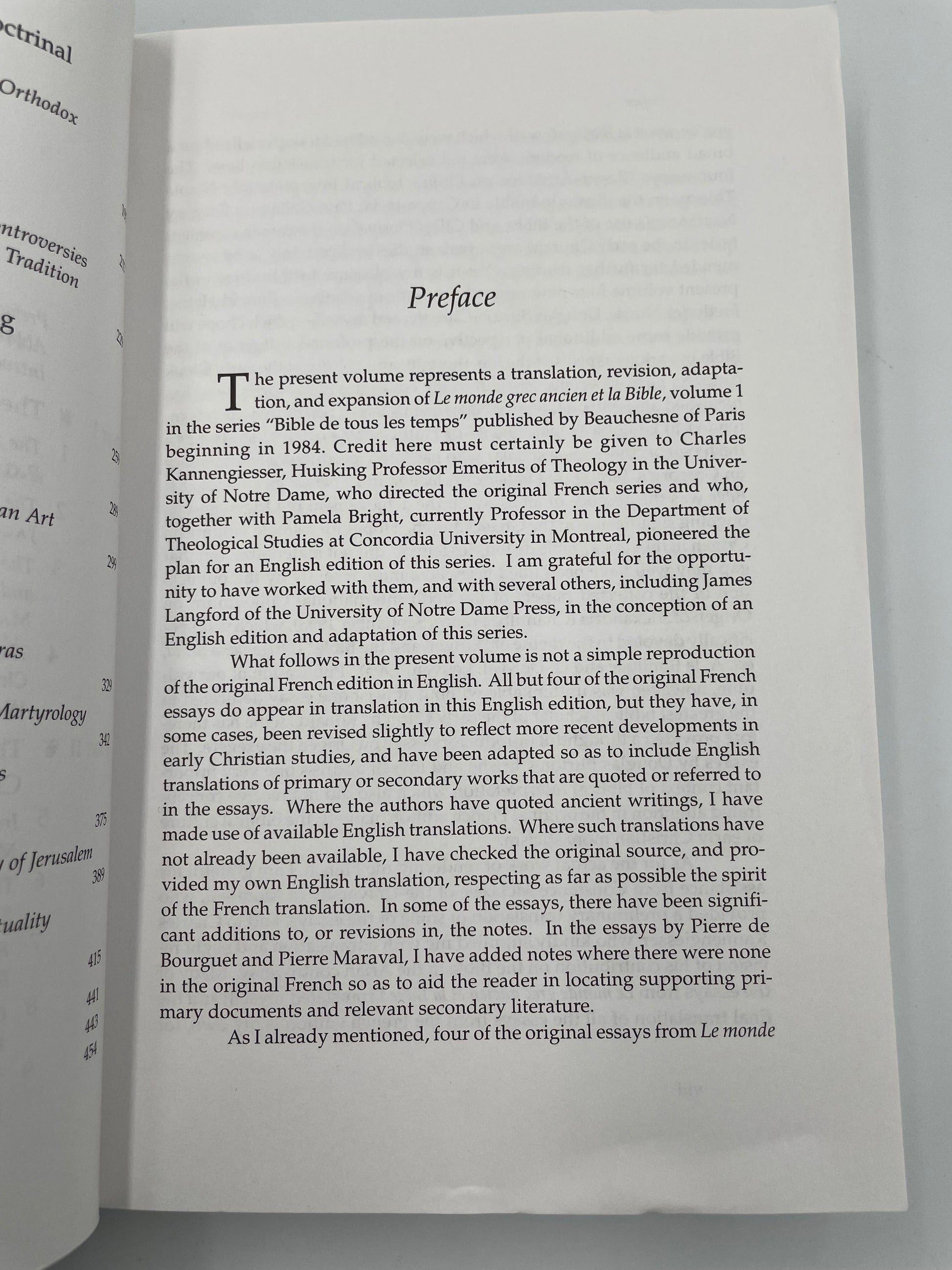 Preface from 'The Bible in Greek Christian Antiquity'. 