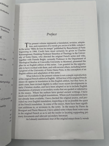 Preface from 'The Bible in Greek Christian Antiquity'. 