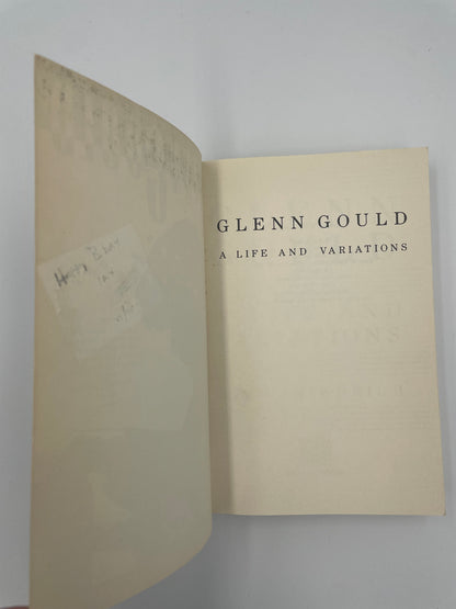 Inside book cover pages of 'Glenn Gould: A Life and Variations' by Otto Friedrich.