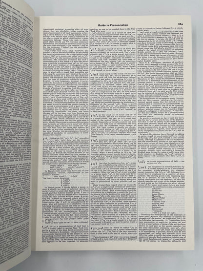 Page on pronunciation guide from Webster’s Third New International Dictionary.