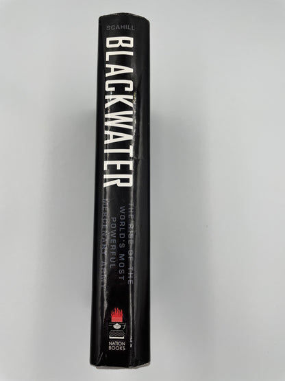 Book spine of "Blackwater. The Rise of the World's Most Powerful Mercenary Army"