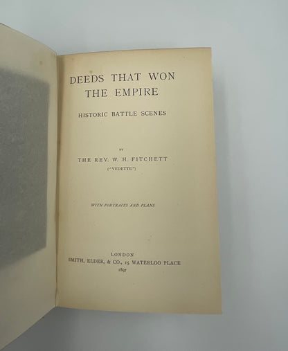 Title page with details from ‘Deeds That Won The Empire’ by W.H.Fitchett