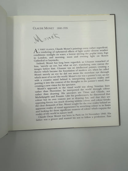 Intro page from The Life and Works of Monet by Edmund Swinglehurst