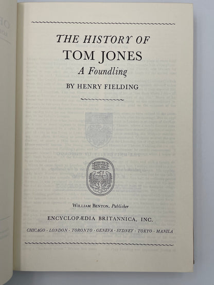 Fielding (Britannica: Great Books of the Western World). The History of Tom Jones. A Foundling.
