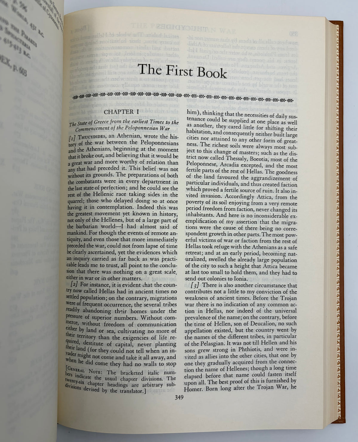 Page 349 from 'The History of Herodotus and The History of the Peloponnesian War'. 