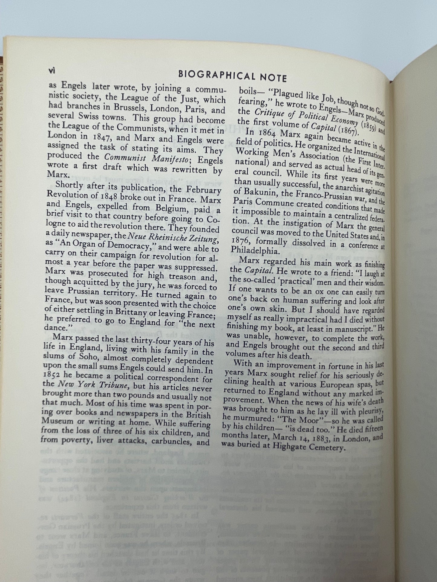 Marx (Britannica: Great Books of the Western World) Capital (Ed. F.Engels). Manifesto of The Communist Party by Marx and Engles.