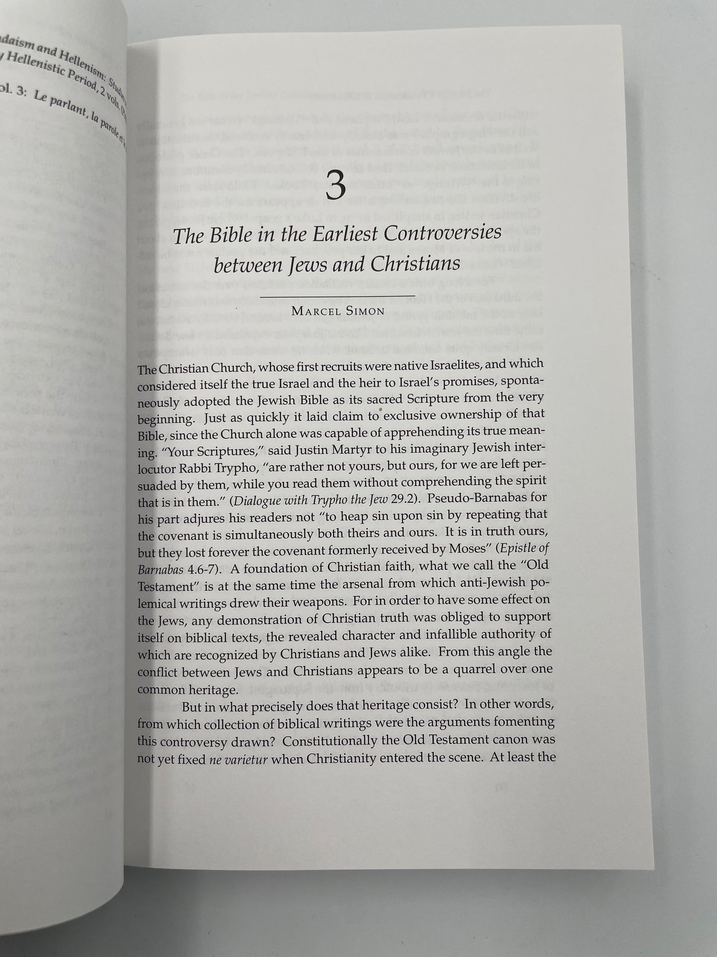 Chapter 3 page from 'The Bible in Greek Christian Antiquity'