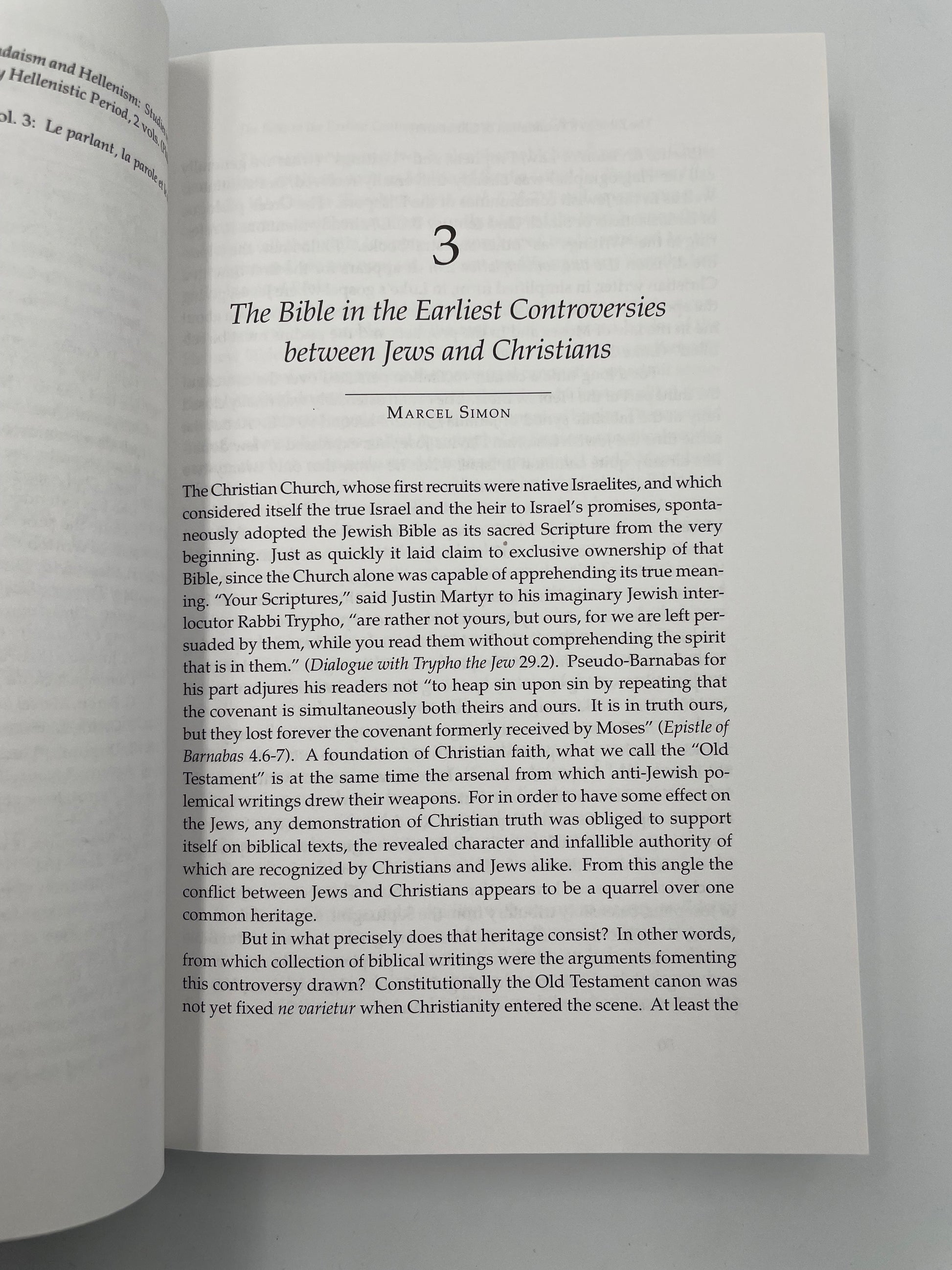 Chapter 3 page from 'The Bible in Greek Christian Antiquity'