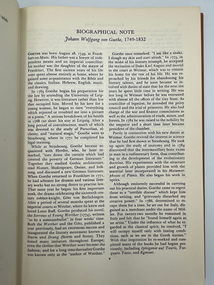 Goethe (Britannica: Great Books of the Western World). Faust: Part one and Two.