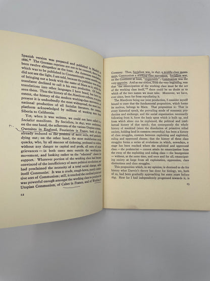 Pages 12,13 with underlines from Manifesto of the Communist Party by Karl Marx and Frederick Engels