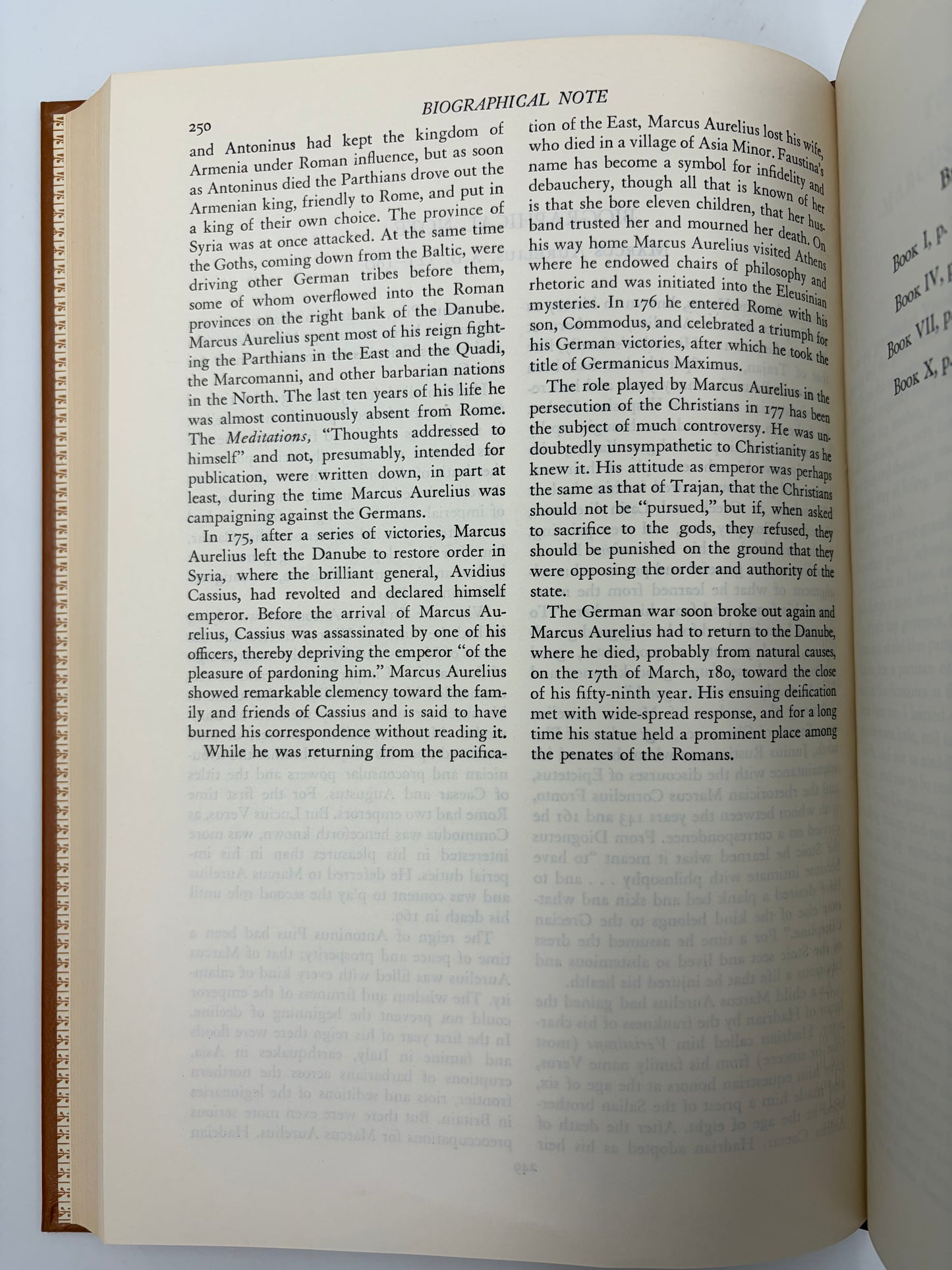 page 250 from the book 'Lucretius, Epictetus and Marcus Aurelius'.