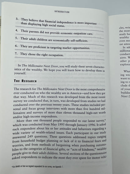 The Millionaire Next Door: The Surprising Secrets of America's Wealthy by Thomas Stanley, Ph.D. & William Danko, Ph.D.
