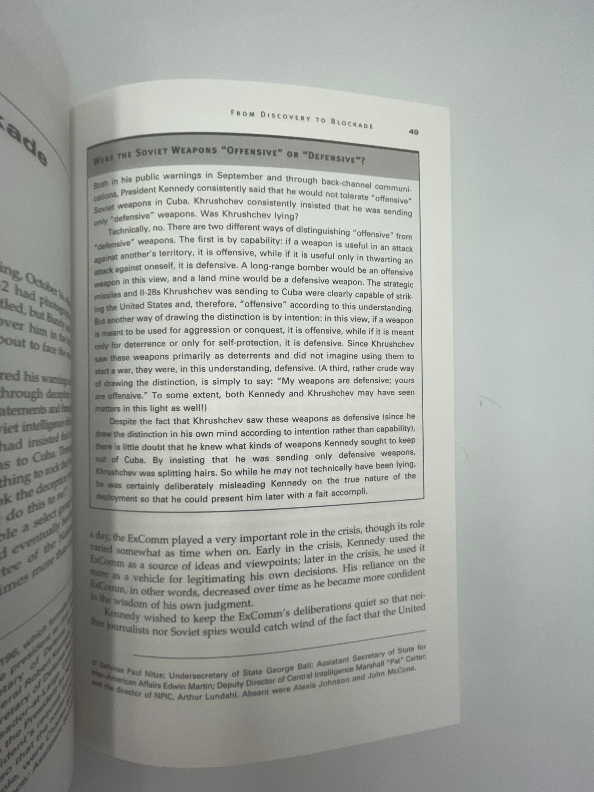 Random page 49 from ‘The Cuban Missile Crisis: A Concise History’.
