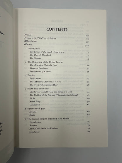 Table of Contents from The Folio History of Ancient Greece: The Classical Age