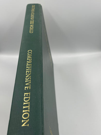 Spine of large book 'The Times Atlas of the World Comprehensive Edition' 1968 Edition