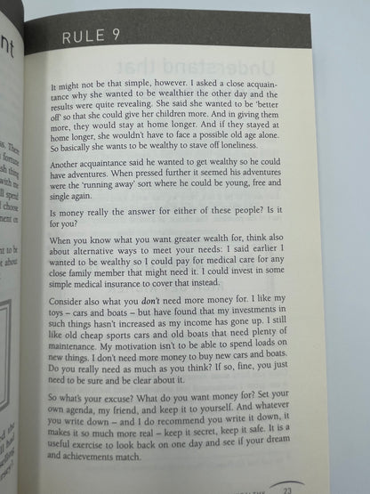 Random page 23 from "The Rules of Wealth" by Richard Templar 
