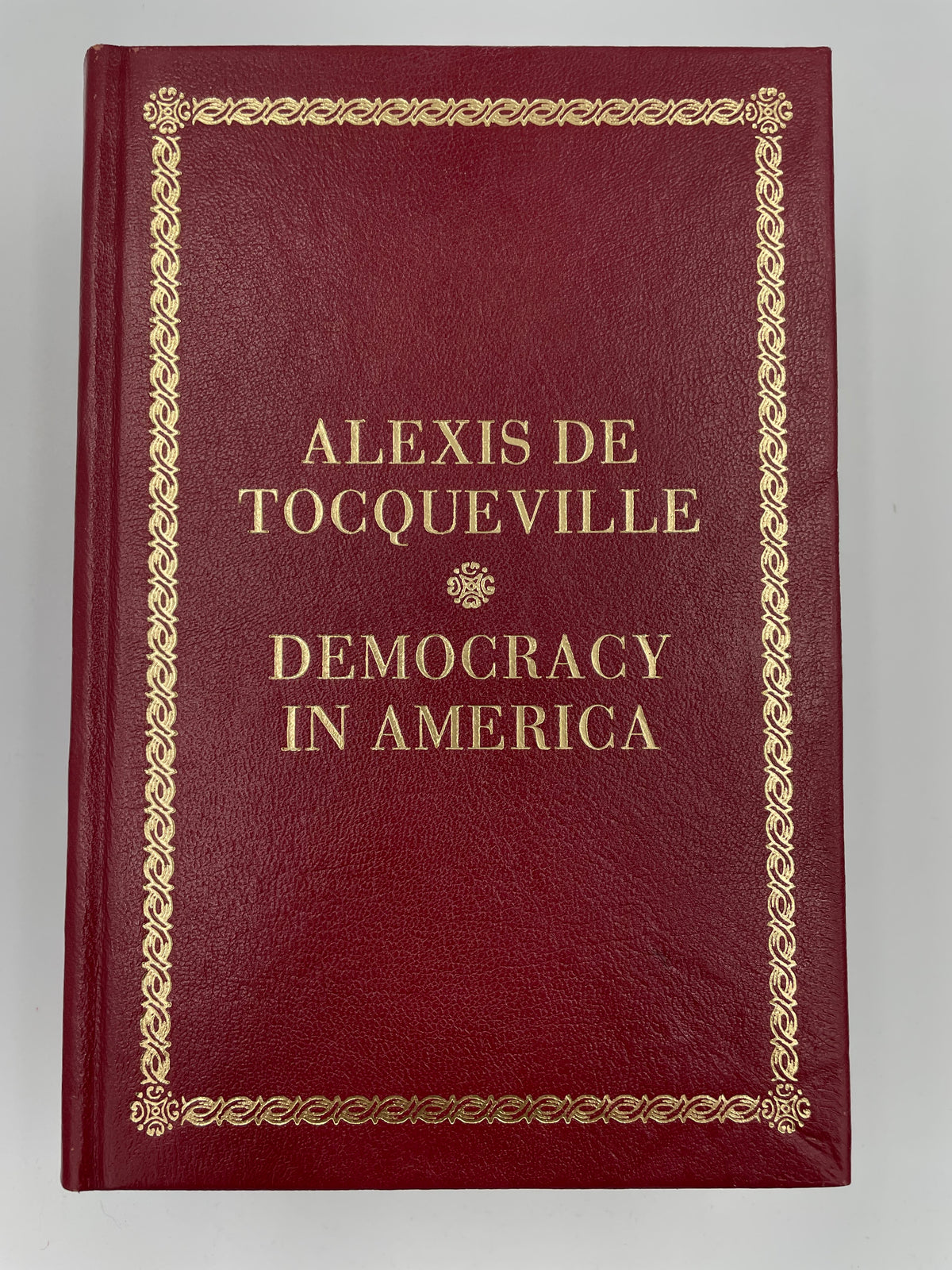 Book cover of  "Democracy in America" by Alexis De Toqueville (Ed. Harvey C. Mansfield and Delba Winthrop). Folio Society edition.