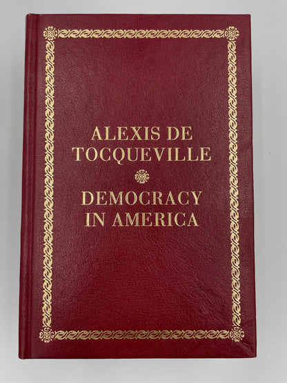 Book cover of  "Democracy in America" by Alexis De Toqueville (Ed. Harvey C. Mansfield and Delba Winthrop). Folio Society edition.