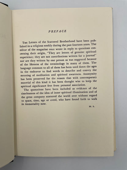 Preface page from ‘Letters of the Scattered Brotherhood’. Edited by Mary Strong‘.