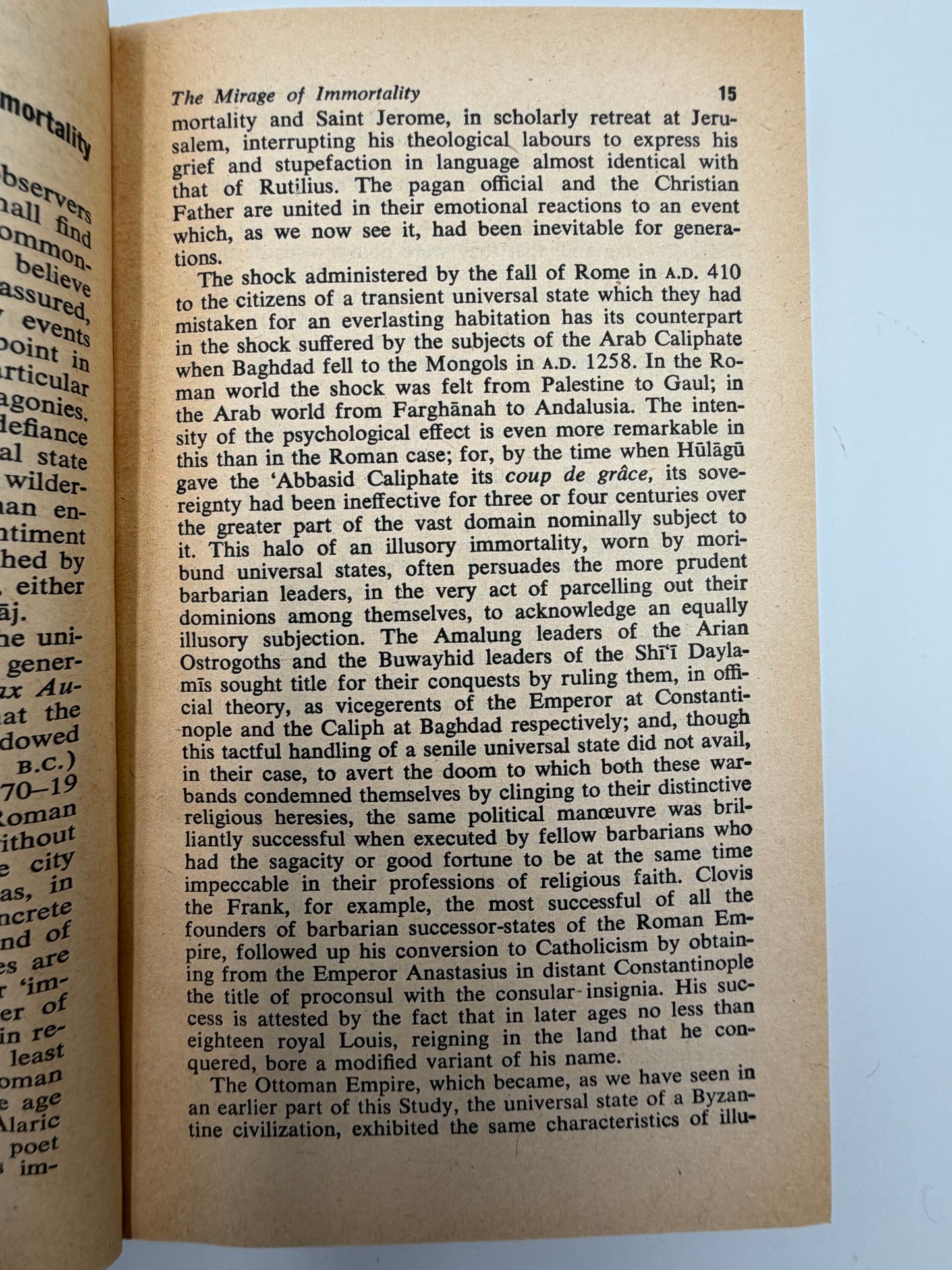 Page 15 volume two from ‘A Study of History’ by Arnold J.Toynbee - 2 Volume Abridged Set