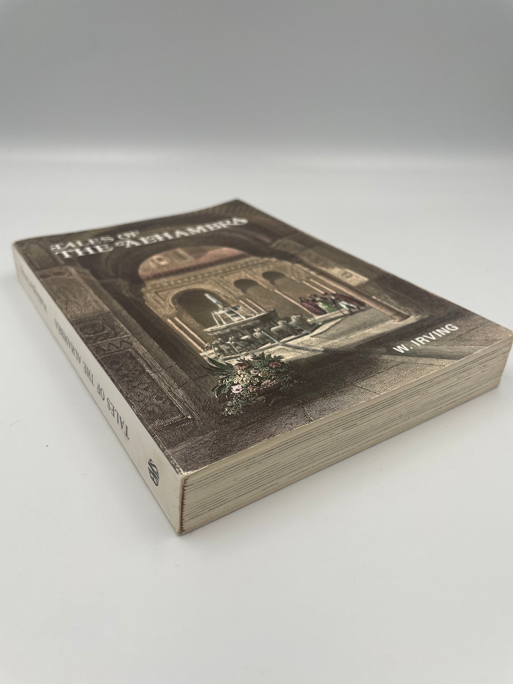 Book cover and spine of 'Tales of the Alhambra' by Washington Irving.