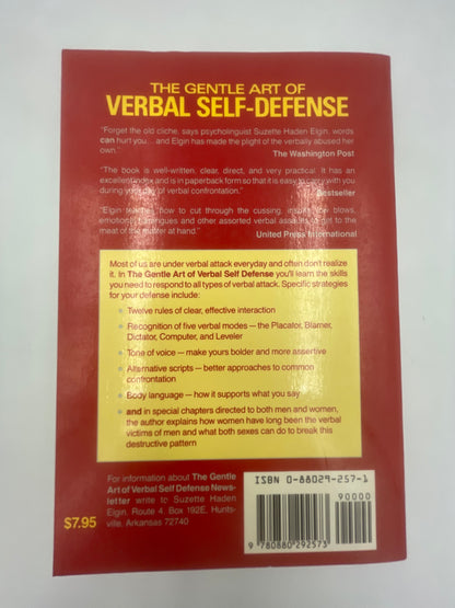 Back cover of ‘The Gentle Art of Verbal Self-Defence’