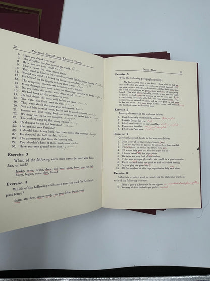 A New Self-Teaching Course in Practical English and Effective Speech by Estelle B. Hunter (Complete 15 volume set)