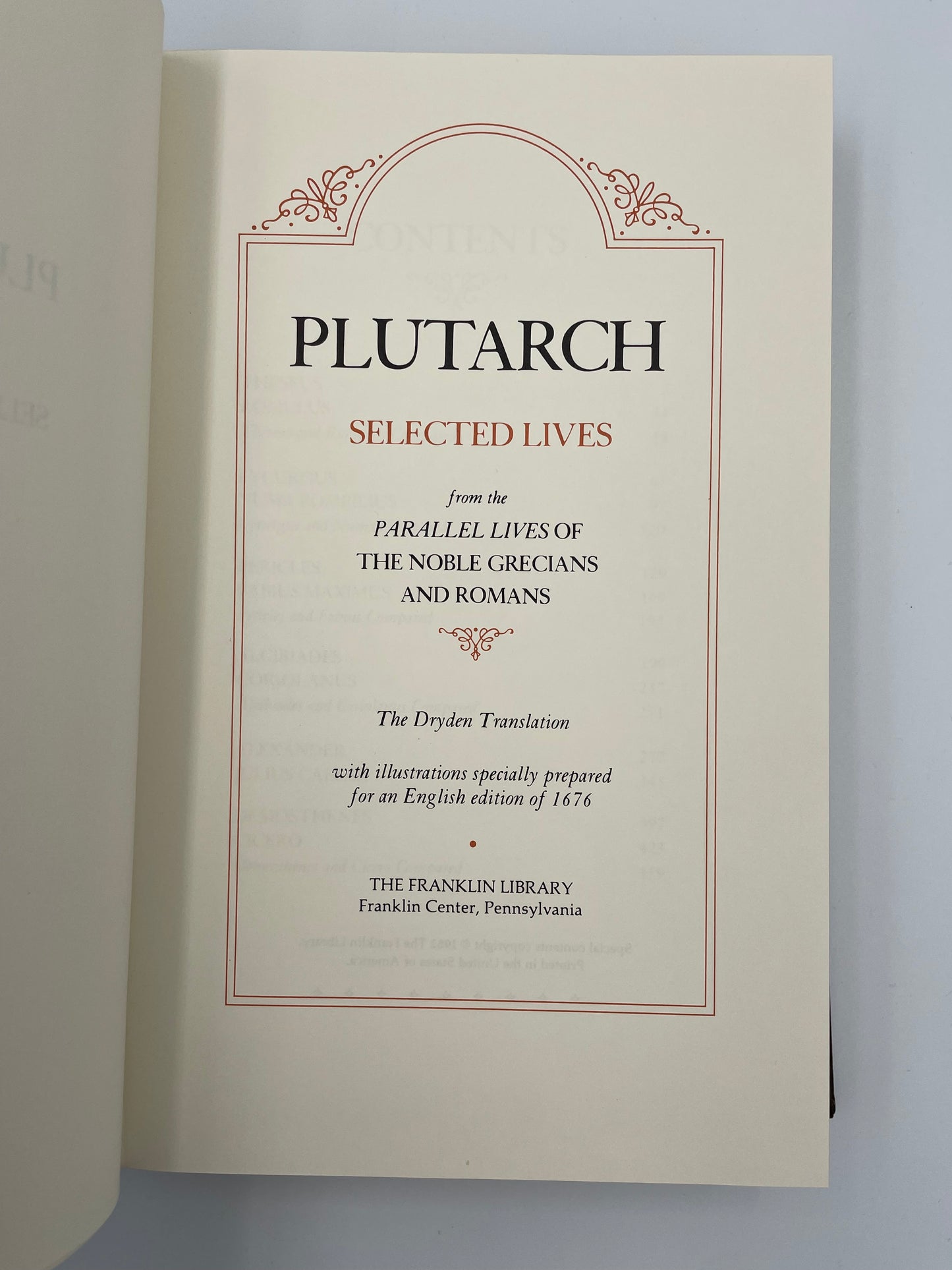 Plutarch. Selected Lives from the Parallel Lives of the Noble Grecian and Romans