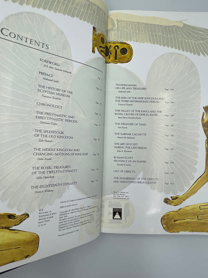 Contents page of Egyptian Treasures from the Egyptian Museum in Cairo (Ed. F.Tiraditti) 