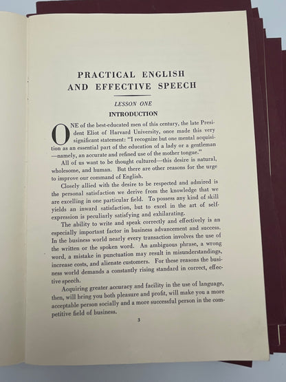 Intro page from "A New Self-Teaching Course in Practical English and Effective Speech" by Estelle B. Hunter