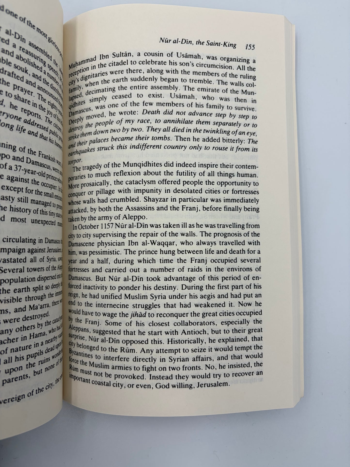 Random page 155 from “The Crusades through Arab eyes”.