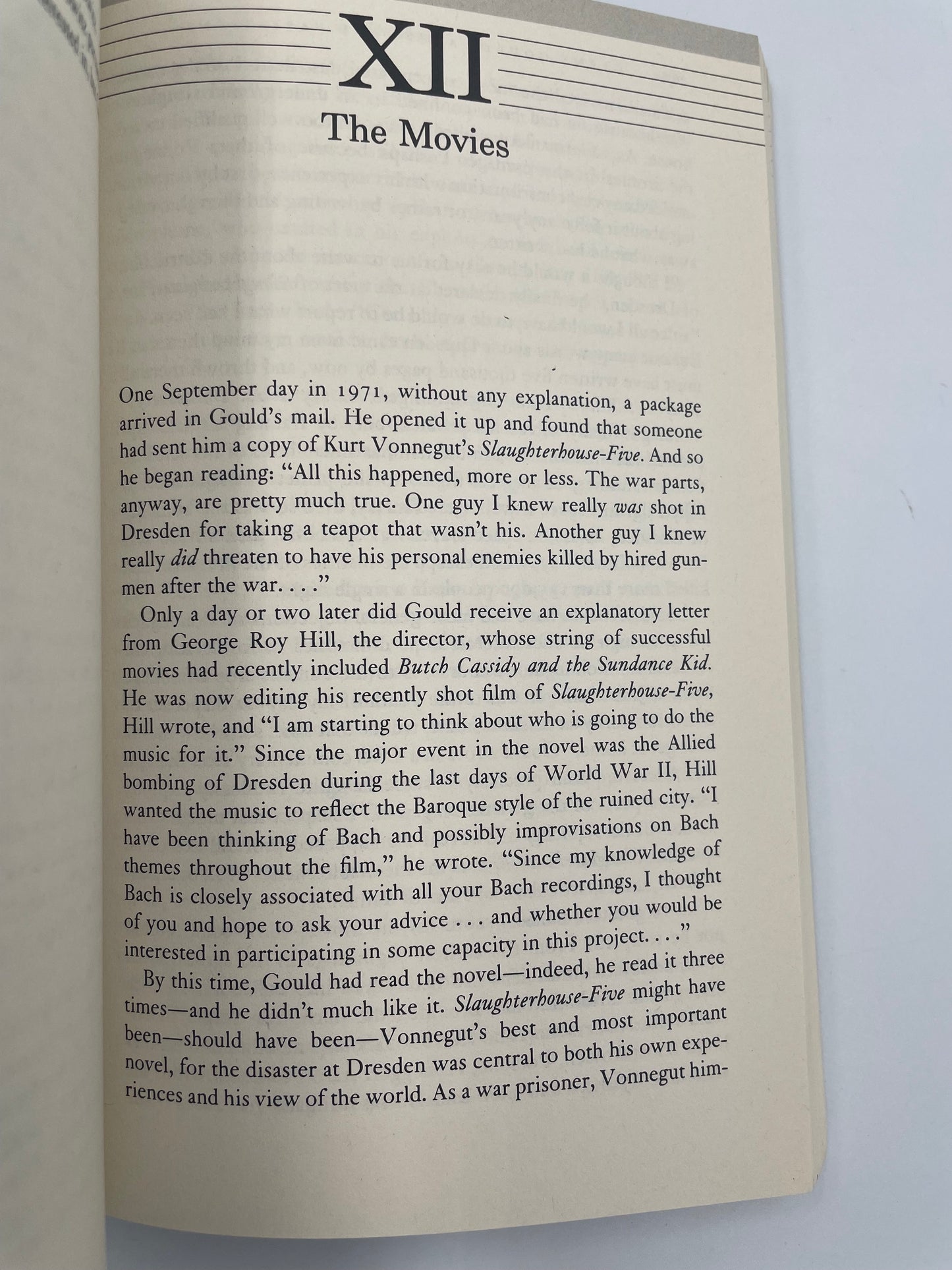 Random chapter 12 page from 'Glenn Gould: A Life and Variations' by Otto Friedrich.