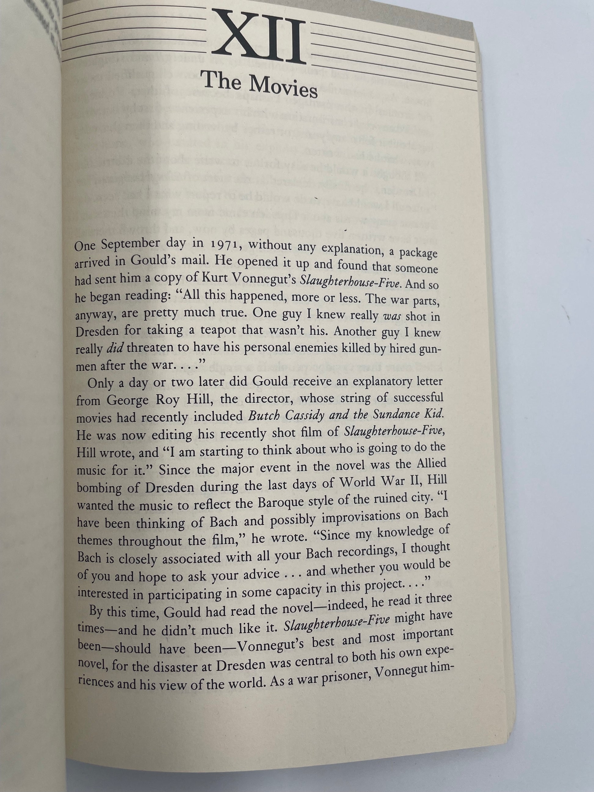 Random chapter 12 page from 'Glenn Gould: A Life and Variations' by Otto Friedrich.