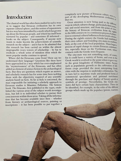 Introduction page from the book., 'The Etruscans' by Mauro Cristofani.