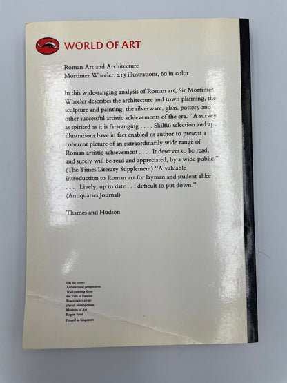 Back cover of ‘Roman Art and Architecture’ by Mortimer Wheeler