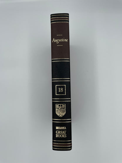 Book spine of "Augustine. The Confessions. The City of God. On Christian Doctrine".  
