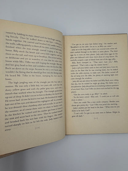 Page 10 and 11 from the book, 'The Red Pony' by John Steinbeck. 1945 Viking edition. 