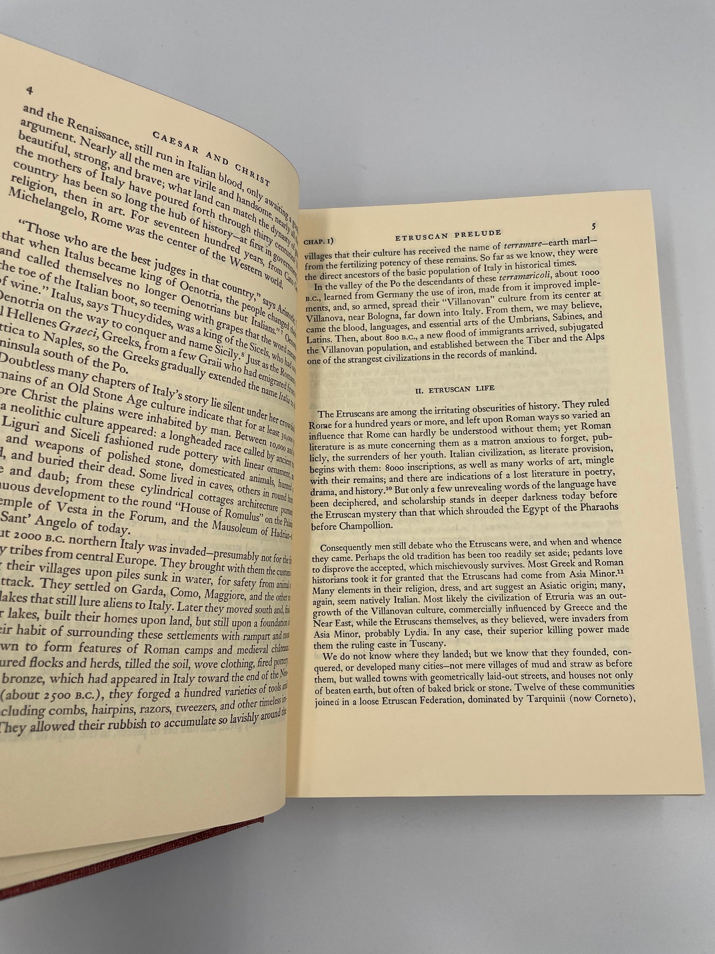 Page 4 and 5 from 'Caesar and Christ by Will Durant' 