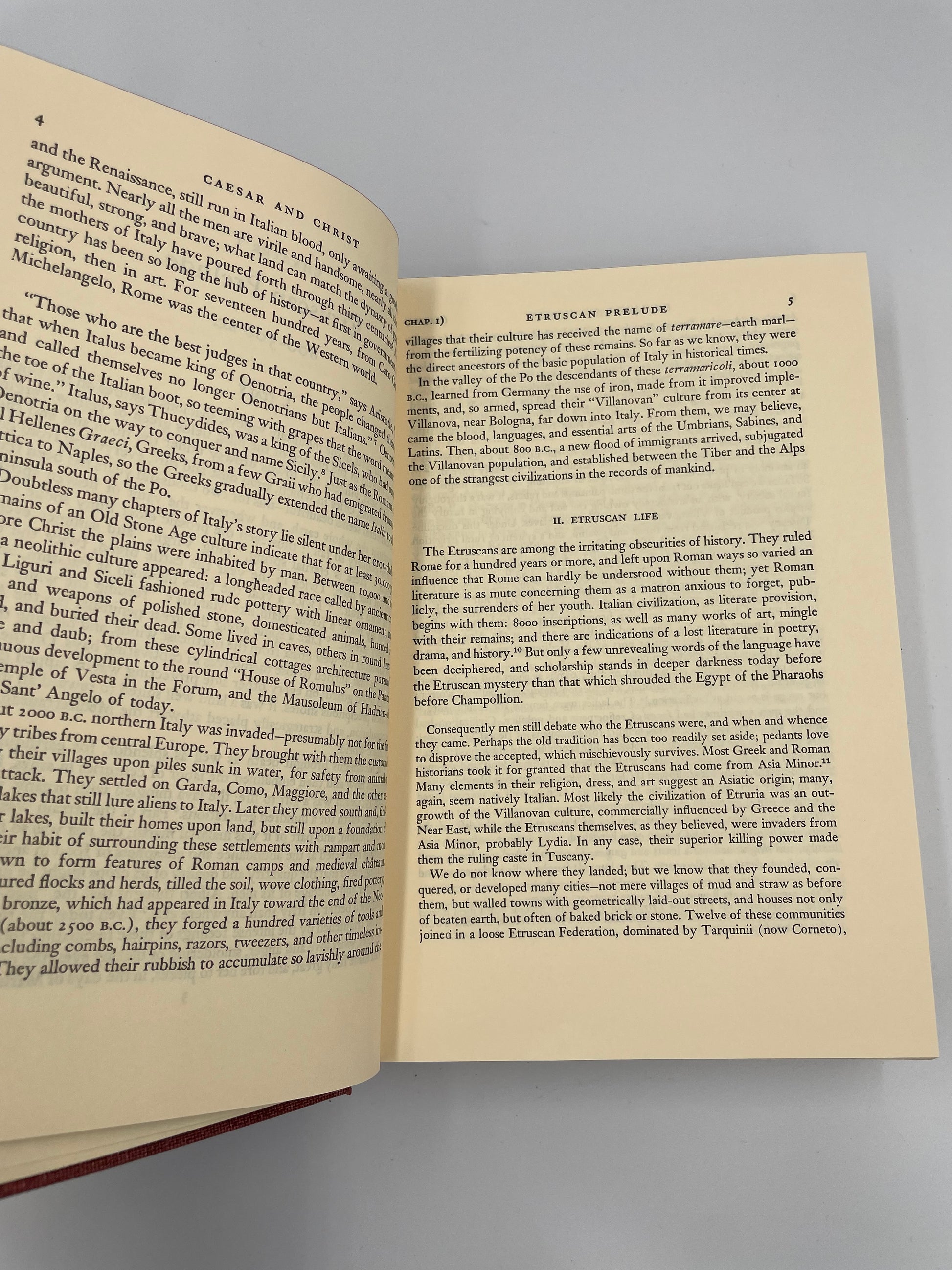 Page 4 and 5 from 'Caesar and Christ by Will Durant' 