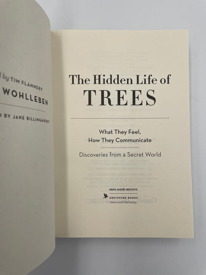 Title page from the book 'The Hidden Life of Trees' by Peter Wohlleben.