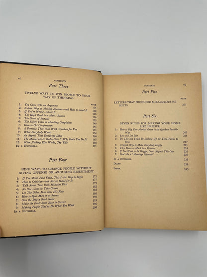 Details content pages continued of 'How to Win Friends and Influence People'  by Dale Carnegie, 1st Edition