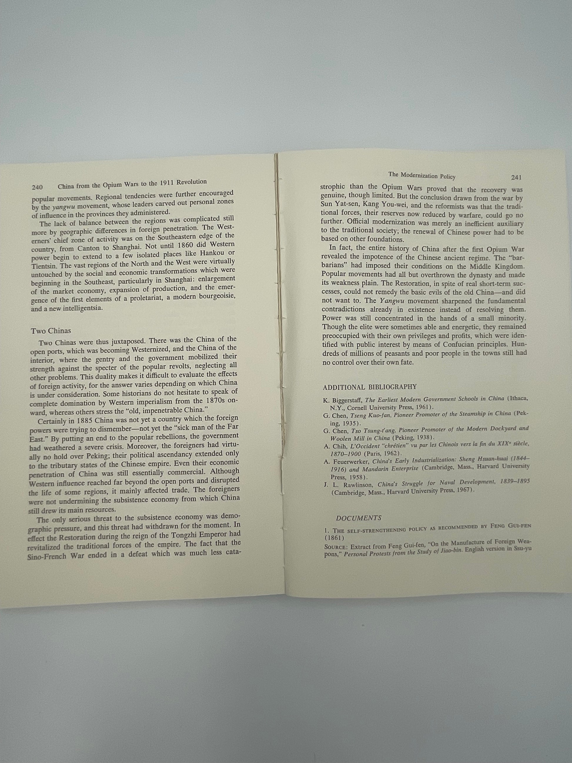 Random pages 240 and 241 from ‘China: From the Opium Wars to the 1911 Revolution’.