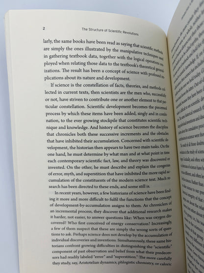 Page 2 from 'The Structure of Scientific Revolutions' by Thomas S. Kuhn.