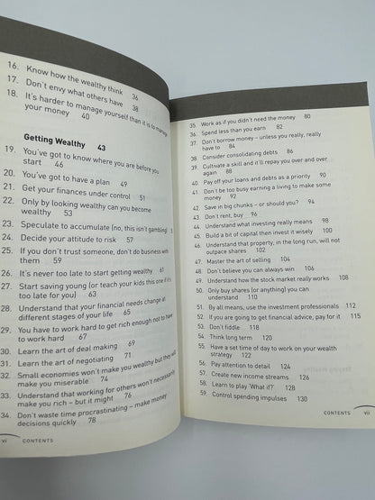 Content pages continued from "The Rules of Wealth" by Richard Templar 