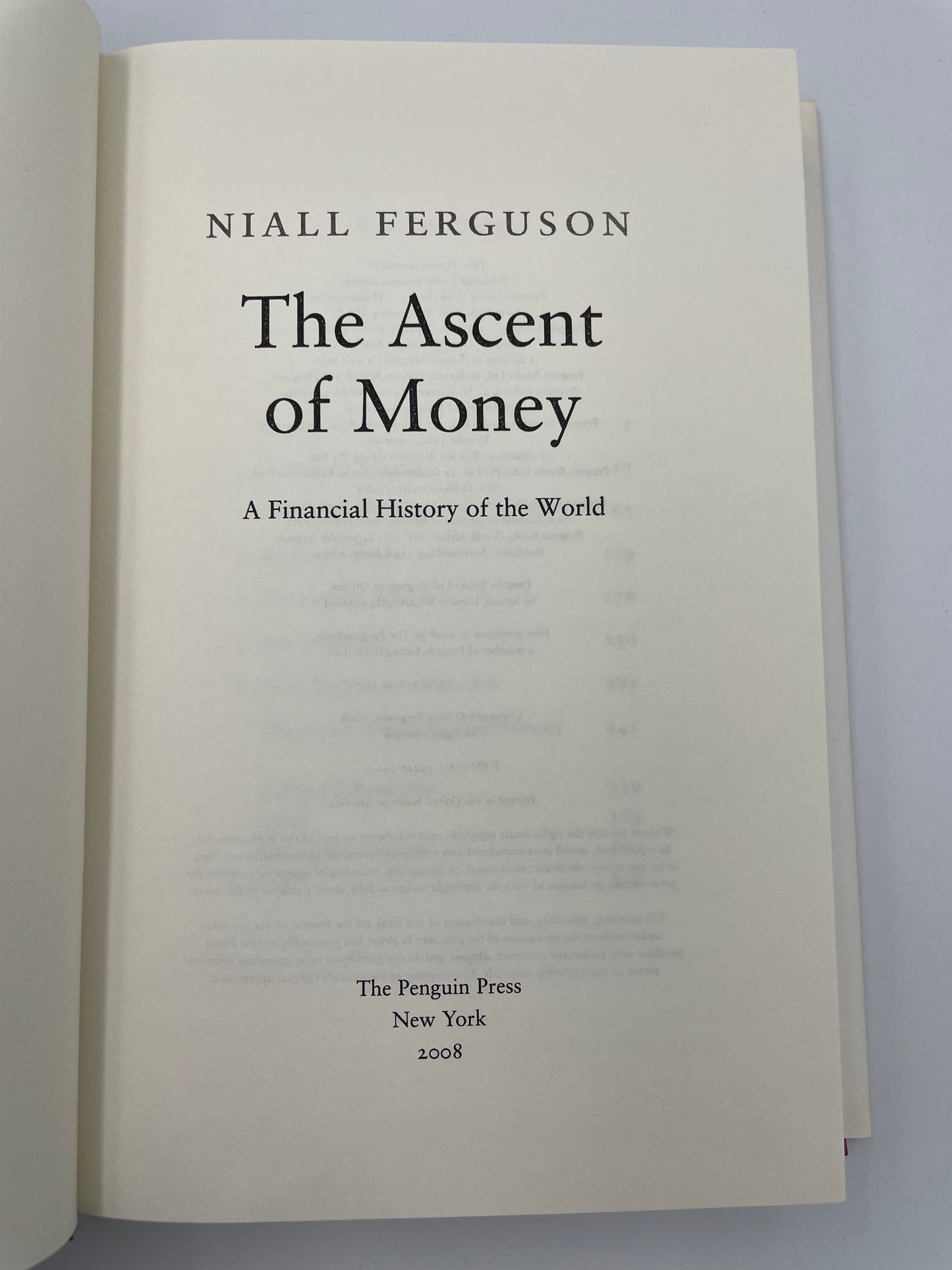 The Ascent of Money by Niall Ferguson