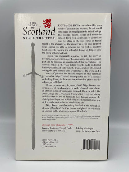 Back book cover of ‘The Story of Scotland’ by Nigel Tranter.